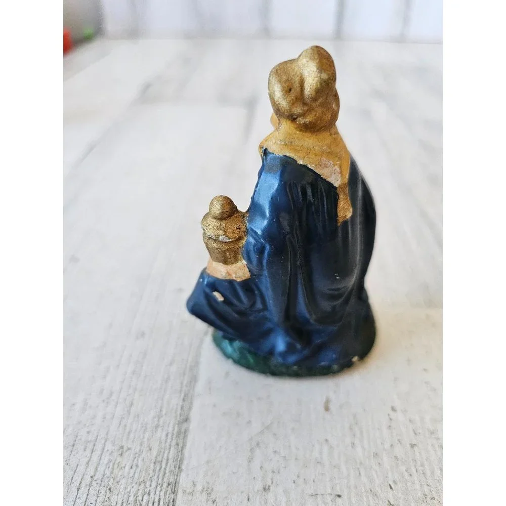 Vintage‎ Germany Wiseman myrrh incense nativity village Xmas